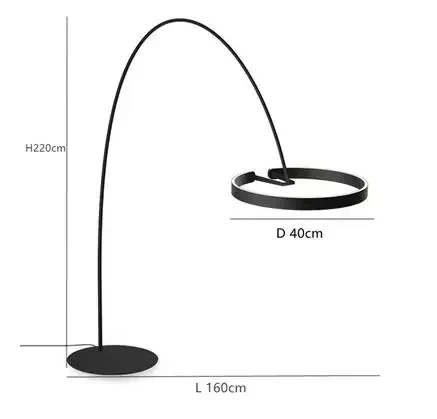 Lampadaire autoporté anneau moderne - Image 9