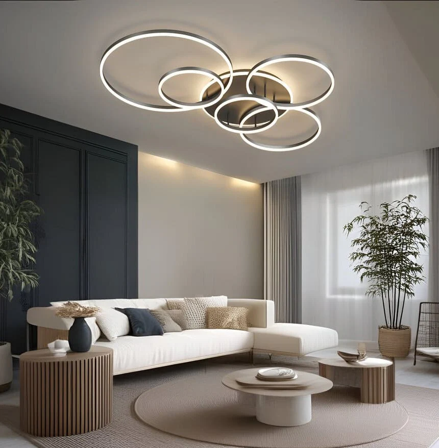 Plafonnier LED Dimmable | Cercles design - Image 5