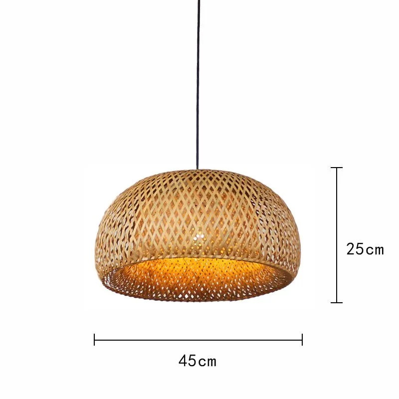 Plafonnier/ Suspension en bambou naturel au design minimaliste et moderne - Image 14