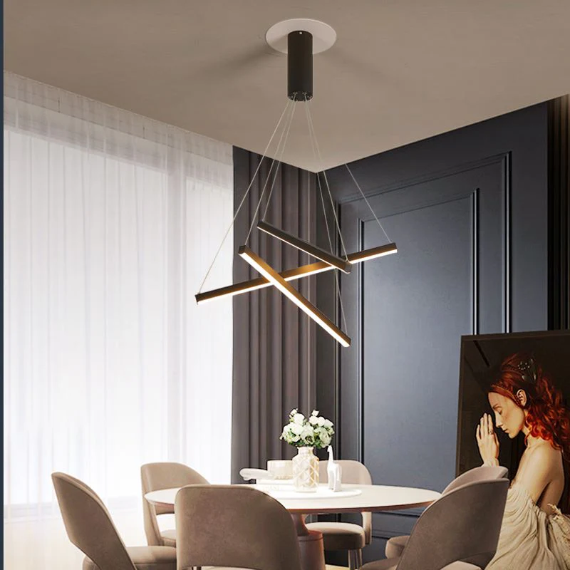 Lustre suspendu élégant, aux lignes croisées - Image 10
